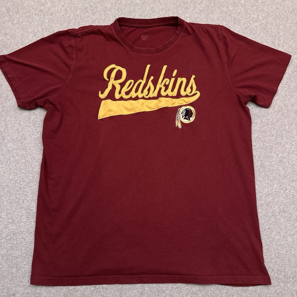 Washington‎ Redskins T-Shirt Adult XL Red Hands High Embroidered NFL Football